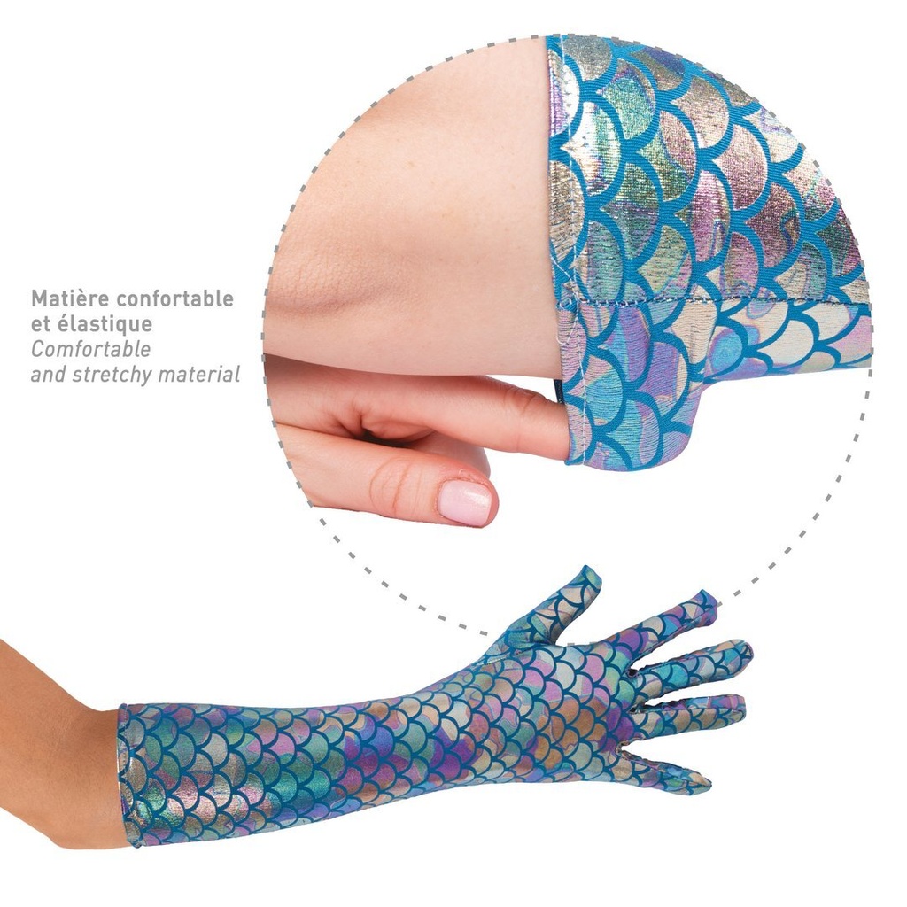 Gants longs sirène - 40 cm – vue 2