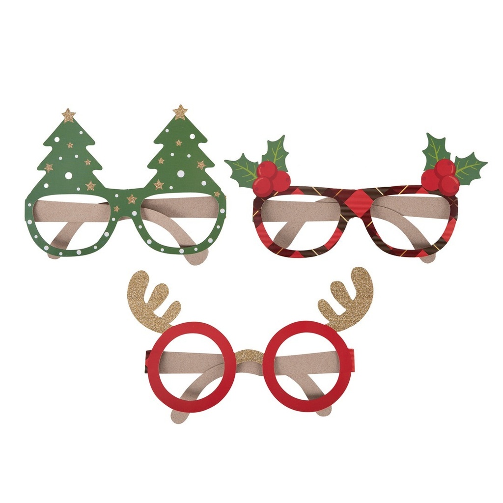 Lunettes de Noël cartonnées, lot de 6 – vue 2