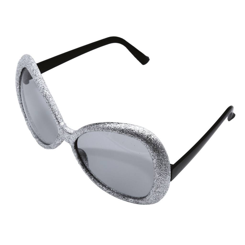 Lunettes Disco paillettes argent – vue 2