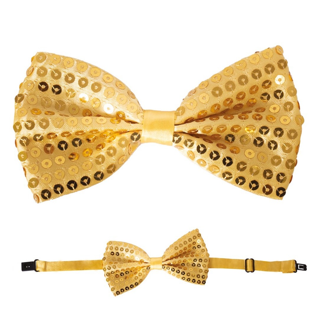 Nœud papillon à sequins or – vue 2