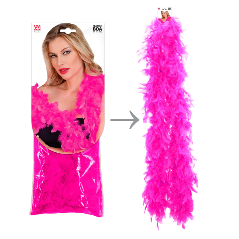 Boa à plumetis - Magenta - 180cm - 50gr