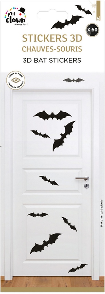 Stickers chauve-souris, lot de 60 – vue 2