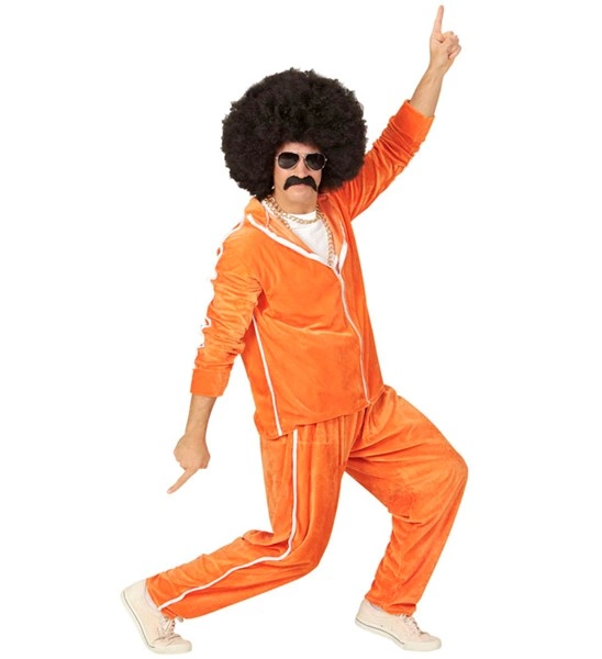 Déguisement adulte Jogging orange 80's 2