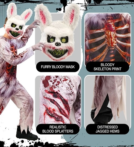 Déguisement enfant lapin zombie 5