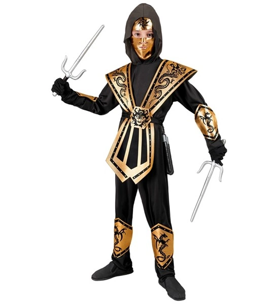 Déguisement enfant Ninja doré 2