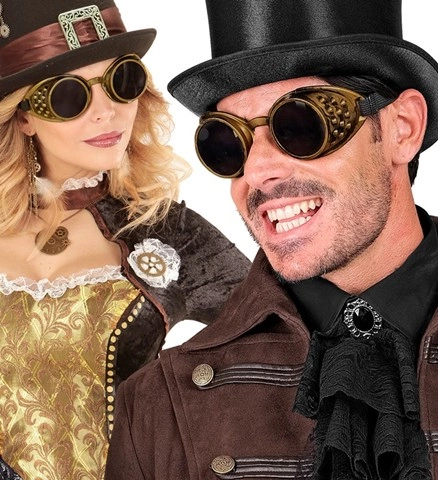 Lunettes steampunk bronze 2