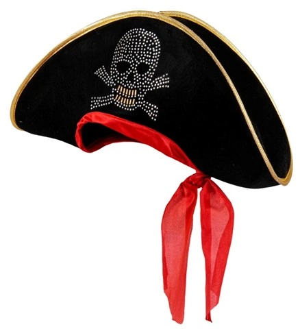 Chapeau de pirate tête de mort 2