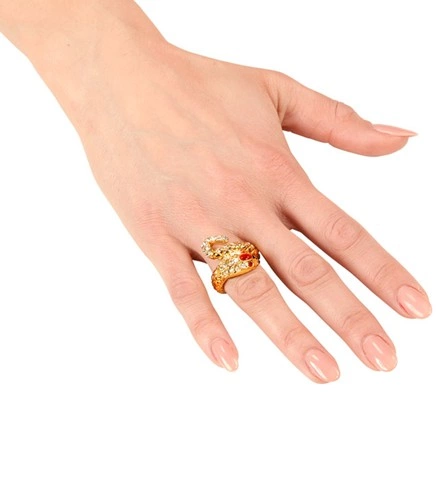 Bague serpent dorée 2