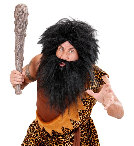 Perruque de pirate noire avec barbe 2
