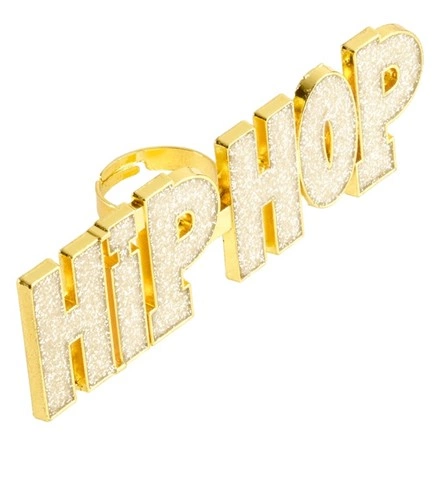 Bague hip-hop dorée 2