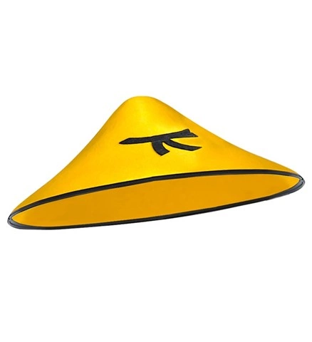 Chapeau chinois jaune 2