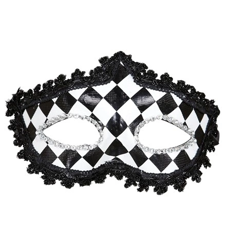 Masque Pierrot à damier 2