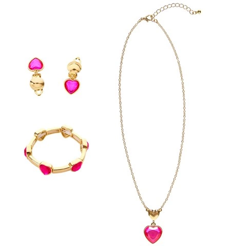 Set de bijoux rose et or pour fille 2