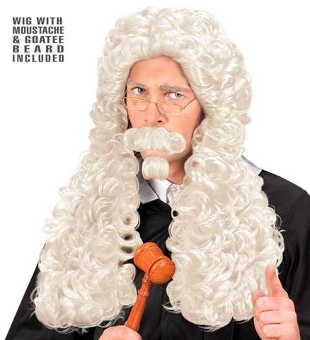 Perruque de mousquetaire avec moustache et barbiche 2
