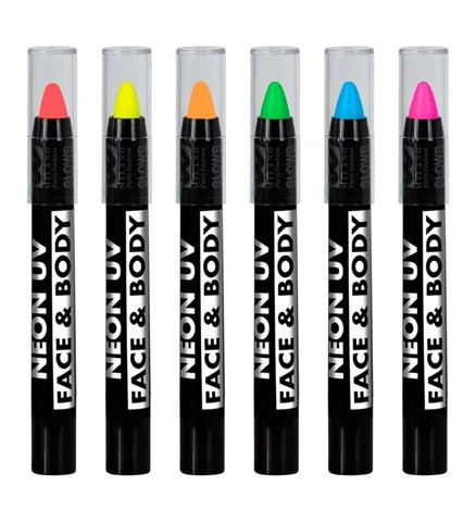 Set de 6 crayons néon UV 2