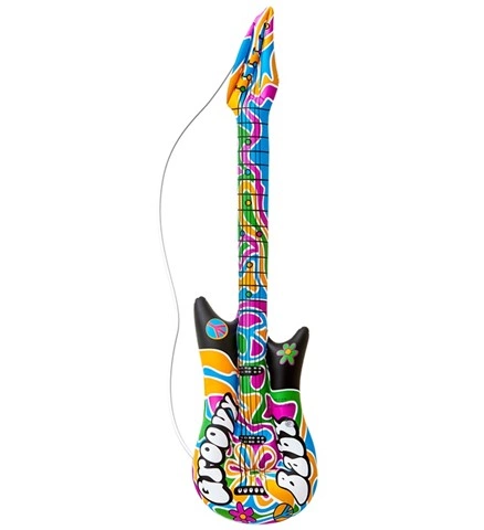 Guitare gonflable hippie multicolore 105 cm 2