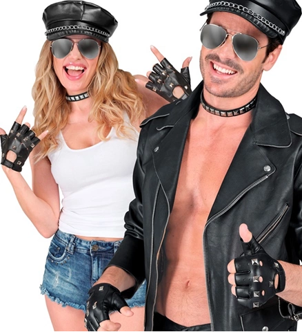 Mitaines noires cloutées 2