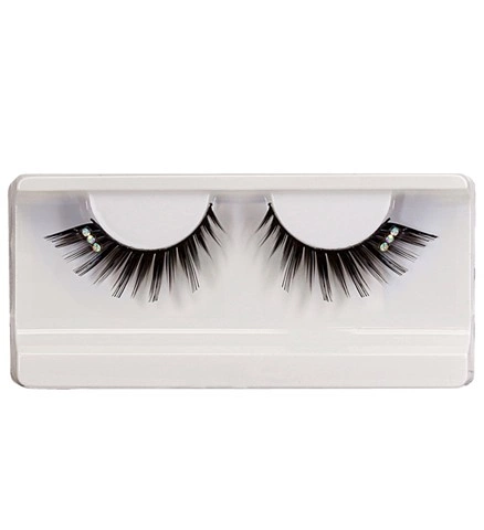 Faux cils noirs avec strass 2
