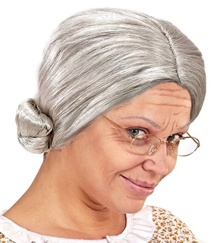 Perruque grand-mère à chignon 2