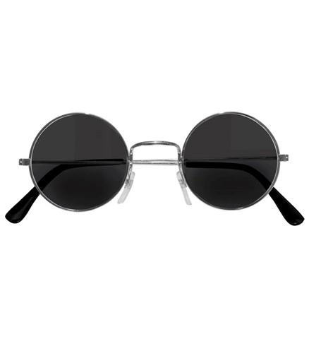Lunettes rondes à monture noire 2