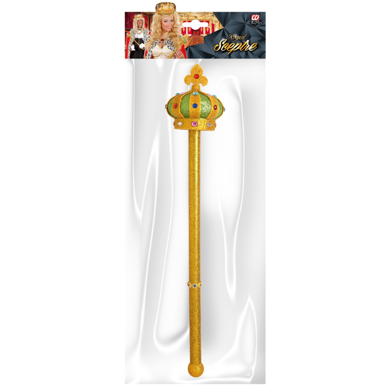 Sceptre royal pailleté or et vert
