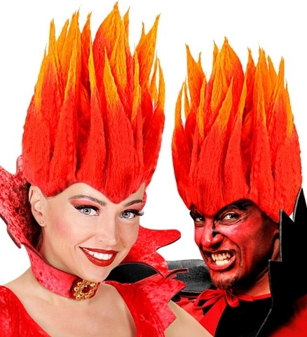 Perruque diable effet flammes 2