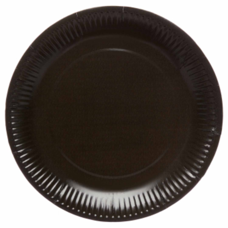Assiettes en papier unicolore 23 cm, paquet de 8