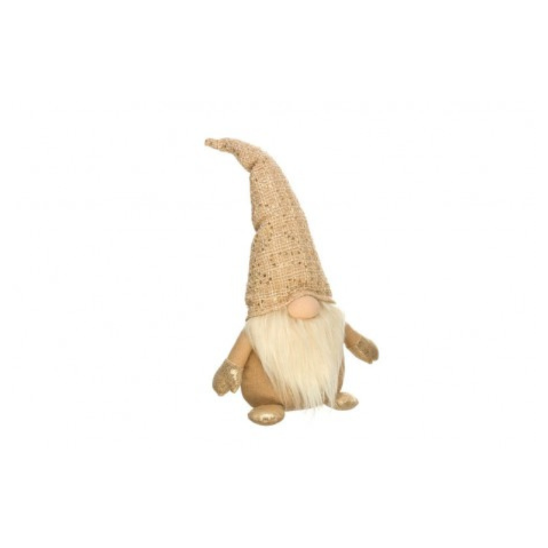 Gnome debout avec chapeau à sequin or 