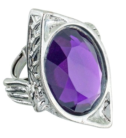Bague gothique avec pierre violette 2