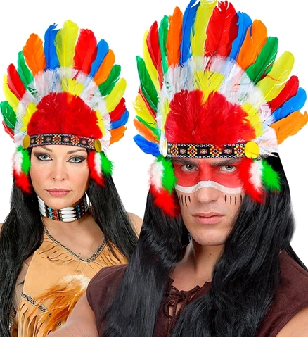 Coiffe à plumes d'inspiration amérindienne 2