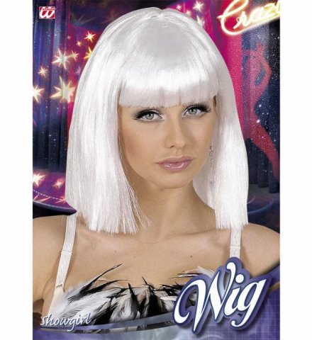 Perruque showgirl blanche 2