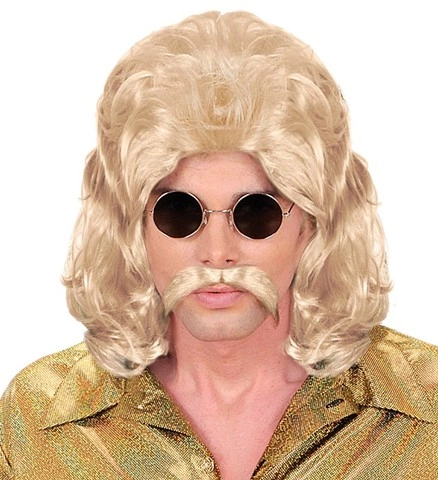Perruque et moustache blonde 70's 2
