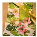 Chemin de table feuilles tropicales