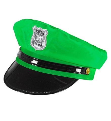 Casquette de police vert néon 2