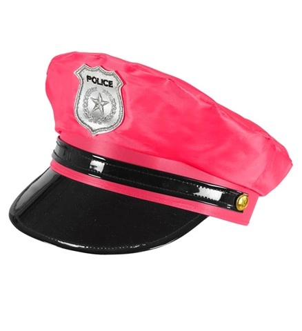Casquette de police rose néon 2