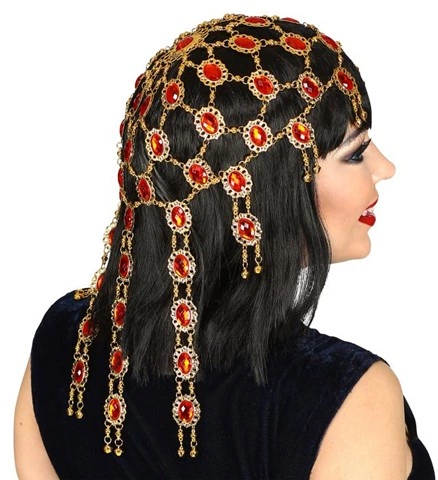 Coiffe orientale avec pierres rouges 2