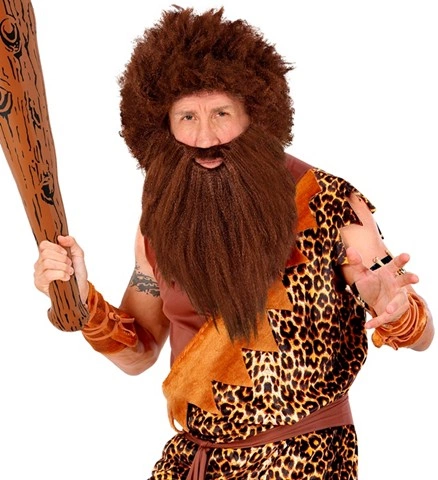 Perruque et barbe d'homme des cavernes 2