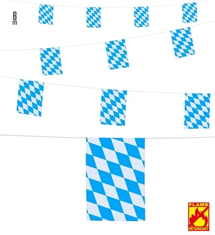 Guirlande à fanions carrés Oktoberfest 6 m 2