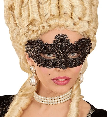 Masque de noble en dentelle et gemmes 5