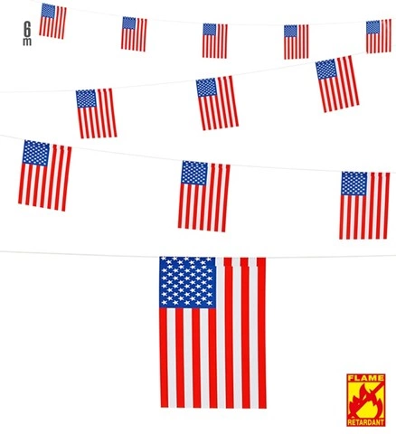 Guirlande drapeaux USA 6 m 2