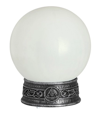 Boule de cristal sur support lumineuse et sonore 20 cm 2