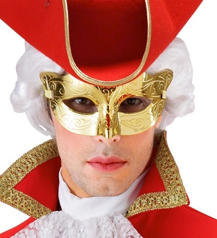 Masque vénitien doré métallisé 2