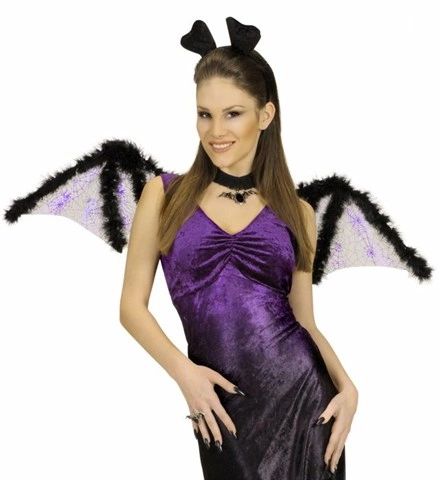Ailes de chauve-souris avec marabout 102 x 35 cm 2
