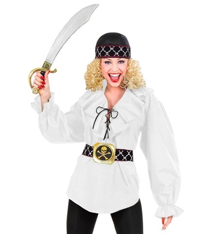 Chemise blanche pour femme style renaissance et pirate 3