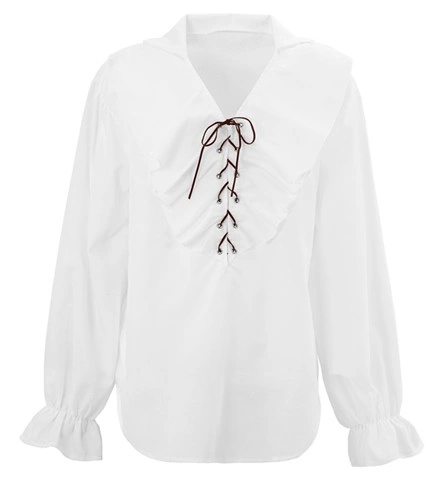 Chemise blanche pour femme style renaissance et pirate 4