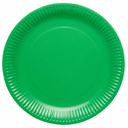 Assiettes en papier unicolore 23 cm, paquet de 8