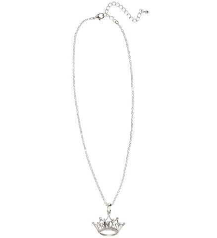 Collier argenté "Princess" avec couronne 2