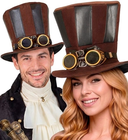 Haut-de-forme steampunk avec lunettes 2