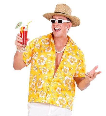 Chemise hawaïenne jaune 2