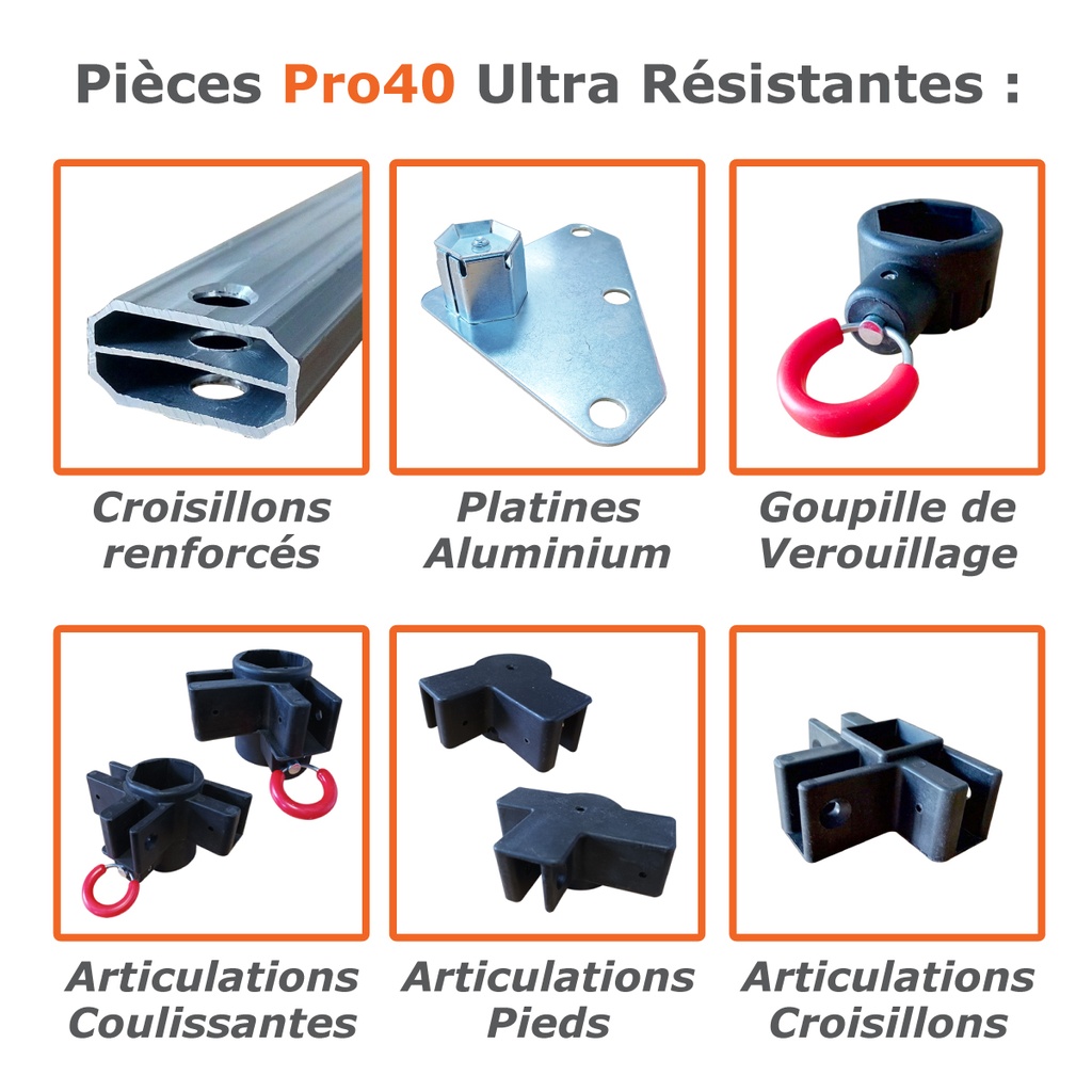 Location Tente Pliante Pro  4*4 m